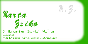 marta zsiko business card